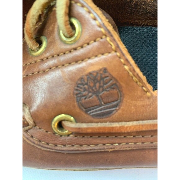 Timberland Classic Brown Leather Boat Shoes Men Size 9M Moccasin Deck75077 2 eye main image 5